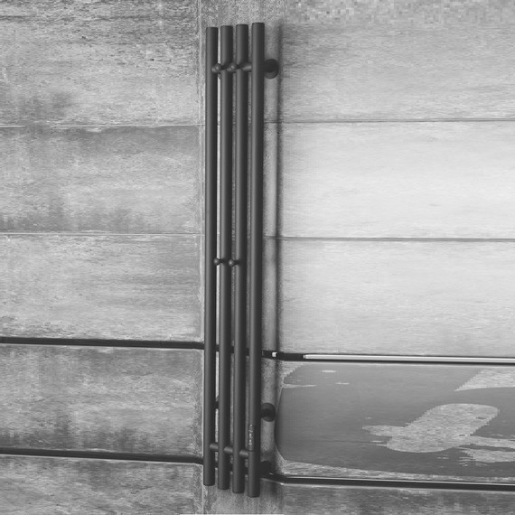 Полотенцесушитель электрический Тругор Пэк сп Вектор П4 150х1200 мм (подключение справа) 00-00043622, чёрный - фото 2