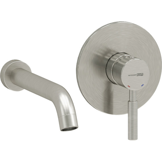 Смеситель для раковины настенный WasserKraft Wern A42583, никель - фото 