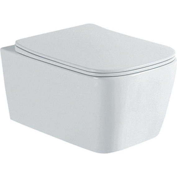 Унитаз подвесной безободковый Aquatek Либра AQ1148N-00 с тонкой крышкой микролифт - фото 