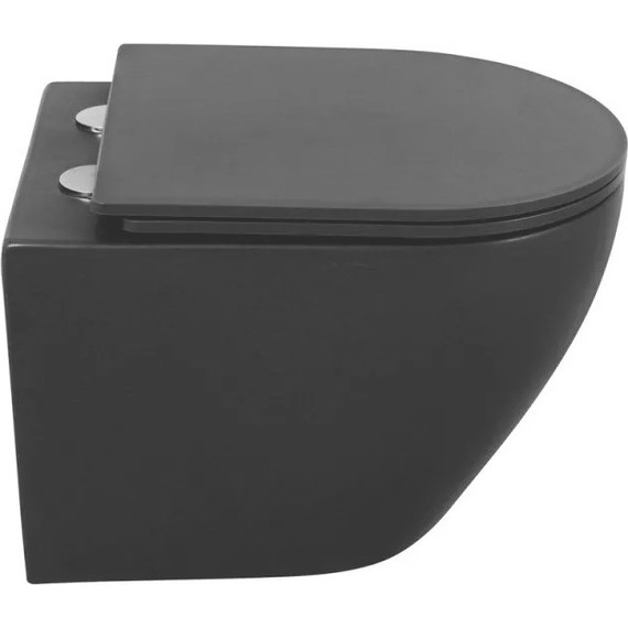 Инсталляция Grohe Solido 38811KF0 с подвесным безободковым унитазом BelBagno Colorato BB062CHR-MB, черный матовый - фото 6