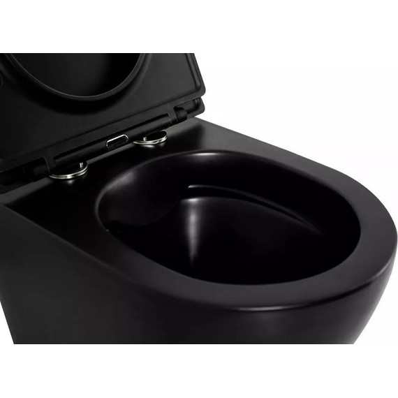 Инсталляция Grohe Solido 38811KF0 с подвесным безободковым унитазом BelBagno Colorato BB062CHR-MB, черный матовый - фото 7