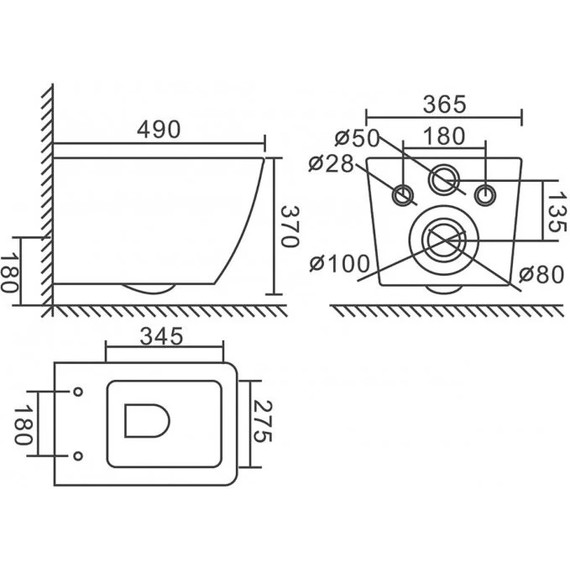 Инсталляция Grohe Solido 38811KF0 с подвесным безободковым унитазом BelBagno Colorato BB062CHR-MB, черный матовый - фото 14