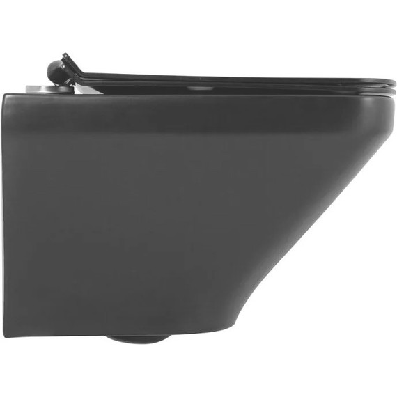 Инсталляция Grohe Solido 38811KF0 с подвесным безободковым унитазом BelBagno Sela BB3201CHR-MB, черный матовый - фото 4