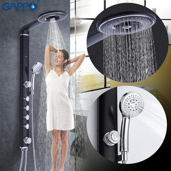 Гидромассажная панель Gappo G2417, черный/хром - фото 4