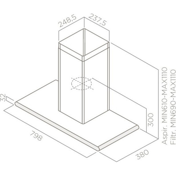 Вытяжка ELICA GALAXY WHIX/A/80 (белое стекло) - фото 4