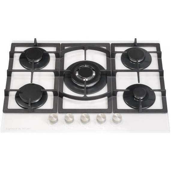 Газовая варочная поверхность Zigmund & Shtain M 26.7 W (белое стекло) - фото 2