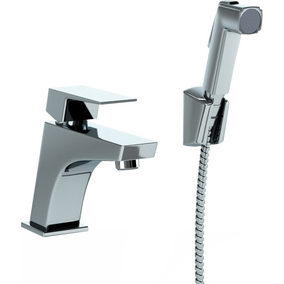 Смеситель для раковины с гигиеническим душем Paini Torre 98CR205/574 - фото 