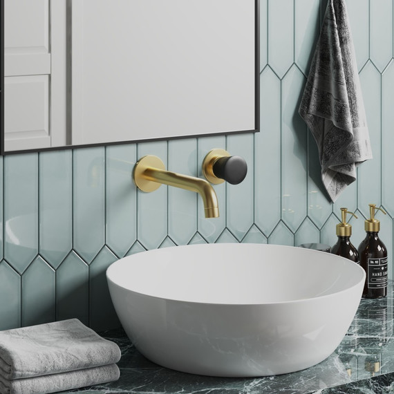 Смеситель для раковины настенный Paini Domus 18PJ208PZ, золото матовое - фото 2