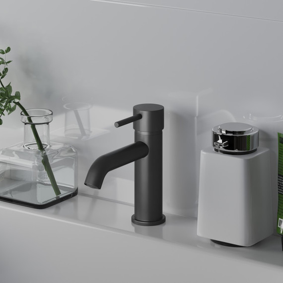 Смеситель для раковины Paini Cox 78PZ205O, черный матовый - фото 2