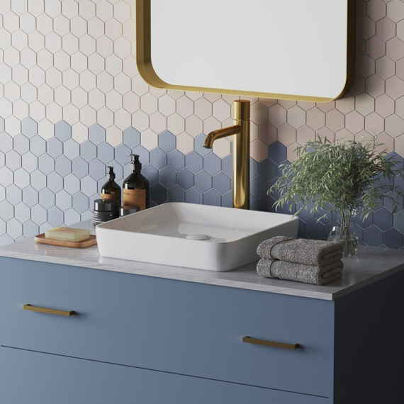 Смеситель для раковины высокий Paini Cox Grip 7GPJ205OLL, золото матовое - фото 2