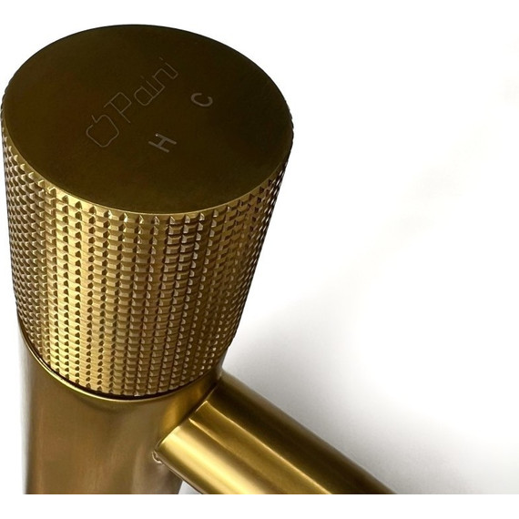 Смеситель для раковины Paini Cox Grip 7GPJ205O, золото матовое - фото 5