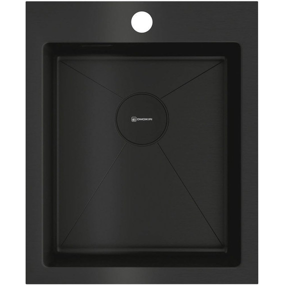 Мойка кухонная Omoikiri Akisame 41 GB 1,2 мм 4997011, графит, Цвет производителя: графит - фото 