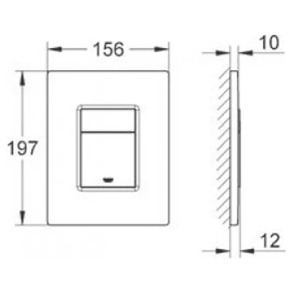 Инсталляция с подвесным унитазом комплект: Grohe Rapid SL 38772001 с подвесным безободковым унитазом Taliente Correto CR25200 сиденье микролифт, крепление, кнопка смыва хром - фото 10