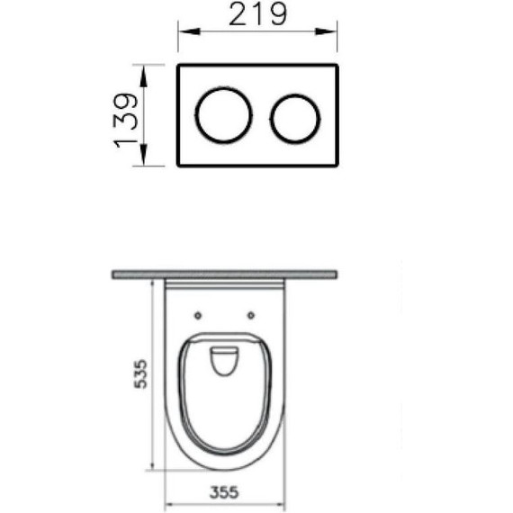 Инсталляция с подвесным безободковым унитазом Vitra S40 L-Box 9005B003-7211 - фото 6