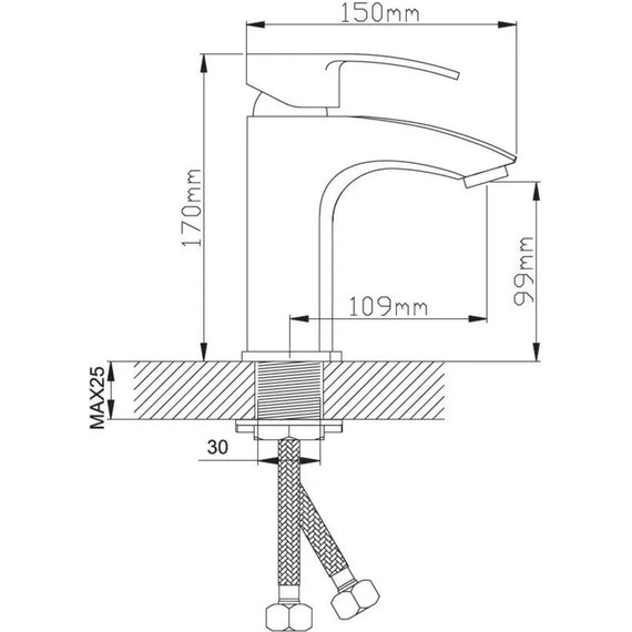 Смеситель для раковины Diadonna D80-110103 - фото 2