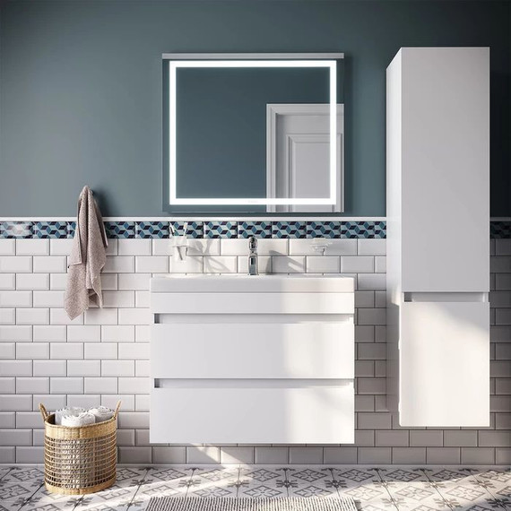 Тумба подвесная с раковиной Iddis Zodiac 80 см ZOD8CB0i95K, белый матовый - фото 4