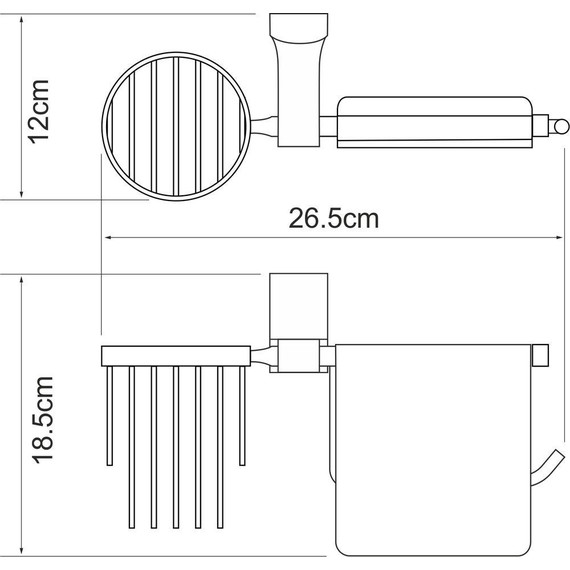 Держатель для туалетной бумаги и освежителя WasserKraft Leine K-5059W - фото 3