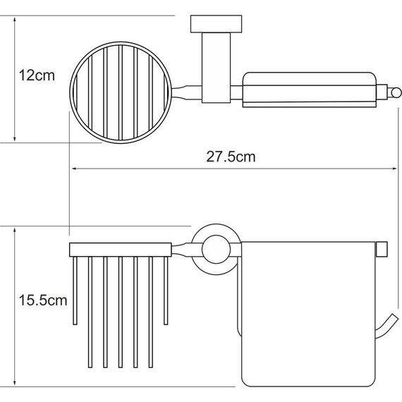 Держатель для туалетной бумаги и освежителя WasserKraft Donau K-9459 - фото 3