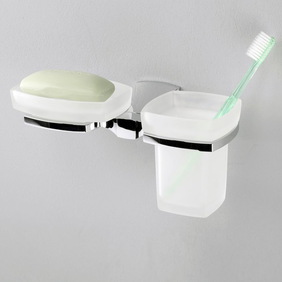 Стакан для зубных щеток с мыльницей WasserKraft Wern K-2526 - фото 2