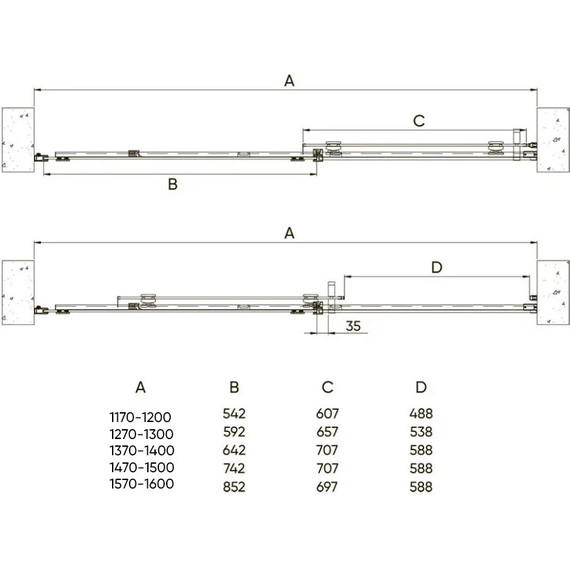 Душевая дверь Veconi Vianno 120 см VN70G-120-01-C4, золото/прозрачное - фото 2