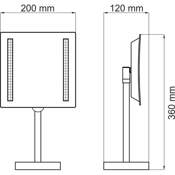 Зеркало косметическое настольное WasserKraft K-1007 - фото 5