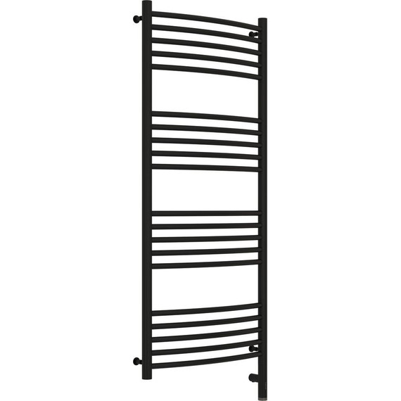 Полотенцесушитель электрический Сунержа Богема 3.0 П20 1200x500 мм (выгнутая перемычка) 31-5803-1250 R, чёрный матовый - фото 