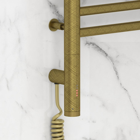 Полотенцесушитель электрический Сунержа Богема 3.0 П20 800x300 мм (прямая перемычка) 05-5804-8030 L, состаренная бронза - фото 3