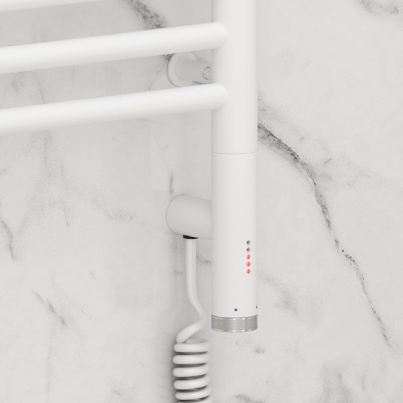 Полотенцесушитель электрический Сунержа Богема 3.0 П16 1000x400 мм (прямая перемычка) 30-5805-1040 R, белый матовый - фото 3