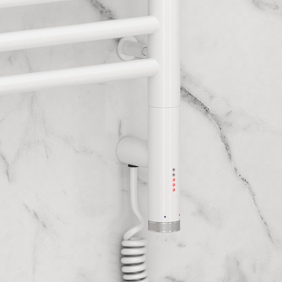 Полотенцесушитель электрический Сунержа Богема 3.0 П20 1200x400 мм (прямая перемычка) 12-5805-1240 R, белый - фото 3