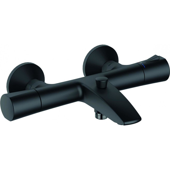 Смеситель для ванны с термостатом Kludi Zenta 351013938, черный матовый - фото 
