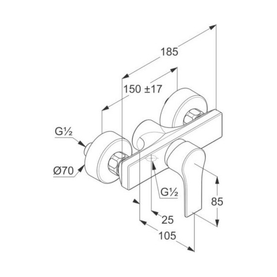 Смеситель для душа Kludi Zenta SL 488703965, черный матовый - фото 2