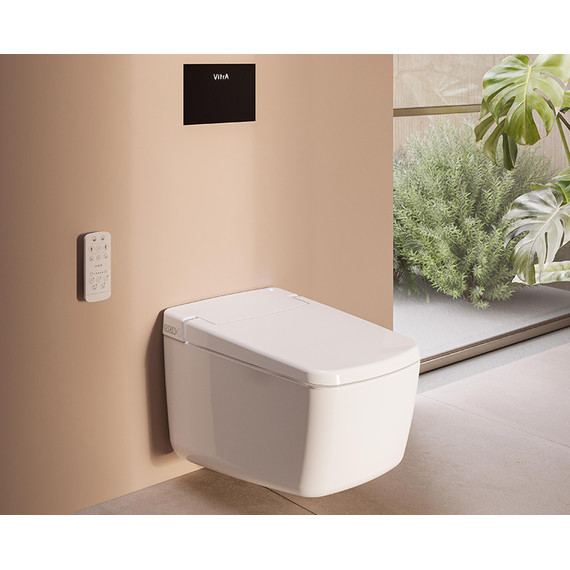 Унитаз-биде подвесной безободковый Vitra V-Care Prime 7231B403-6216 с крышкой микролифт - фото 2