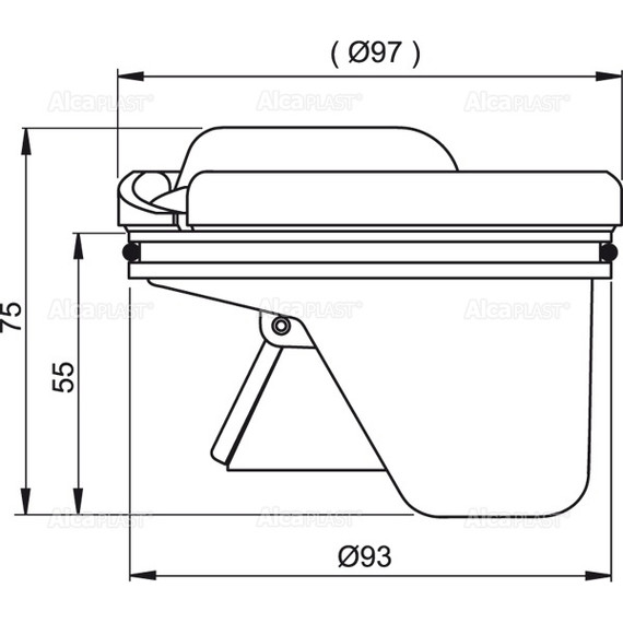 Гидрозатвор комбинированный Alcadrain APV0020 - фото 2