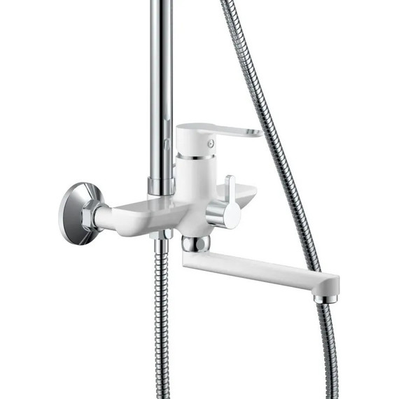 Душевая стойка Haiba HB24557-8, белый/хром - фото 4