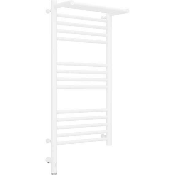 Полотенцесушитель электрический Сунержа Богема с полкой 3.0 П14 800x400 мм (прямая перемычка) 30-5806-8040 L, белый матовый - фото 