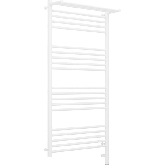 Полотенцесушитель электрический Сунержа Богема с полкой 3.0 П20 1200x600 мм (прямая перемычка) 30-5807-1260 R, белый матовый - фото 