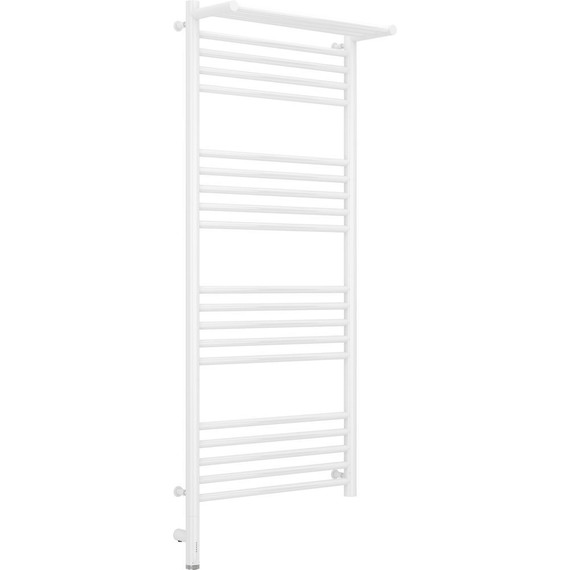 Полотенцесушитель электрический Сунержа Богема с полкой 3.0 П20 1200x500 мм (прямая перемычка) 12-5806-1250 L, белый - фото 
