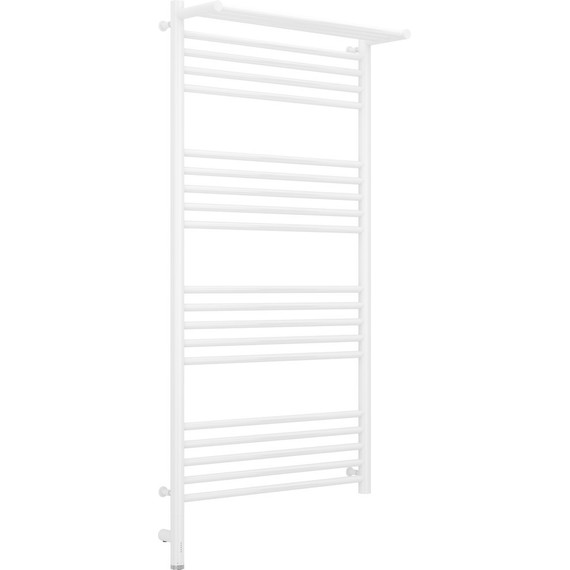 Полотенцесушитель электрический Сунержа Богема с полкой 3.0 П20 1200x600 мм (прямая перемычка) 12-5806-1260 L, белый - фото 