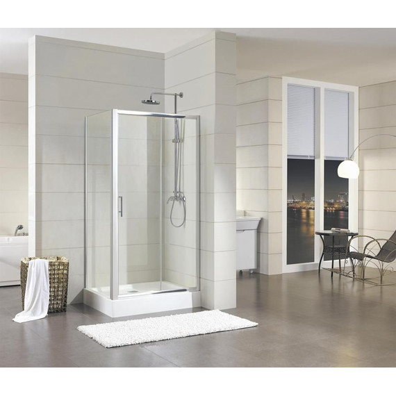 Душевое ограждение Bravat Drop 120х80 см, BS120.3100A, хром/прозрачное - фото 3