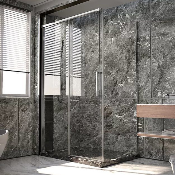 Душевое ограждение Veconi Premium Trento 150x100 см PTC40-SP-150100-CH-01-C4 (стекло 8 мм), хром/прозрачное - фото 