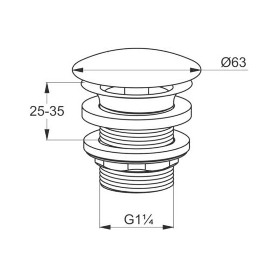 Донный клапан Kludi 1042805-00 - фото 2