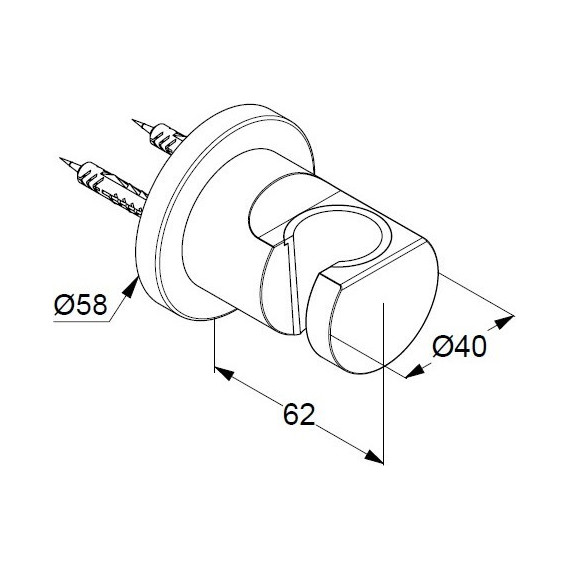 Держатель душевой лейки Kludi Nova Fonte 2055205-15 - фото 2