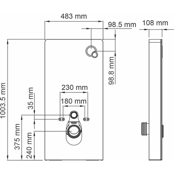 Инсталляция для унитаза WasserKraft Naab 86TLT.040.PE.BL - фото 6