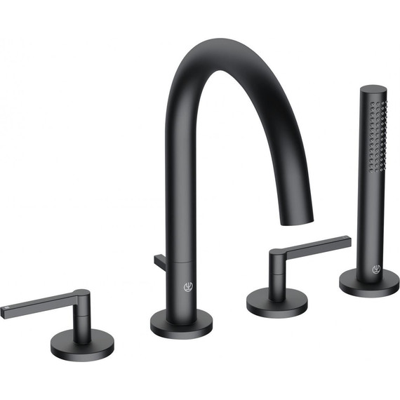 Смеситель для ванны Kludi Nova Fonte Puristic 204253915, черный матовый - фото 