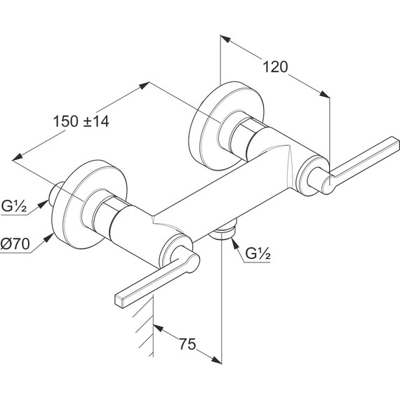 Смеситель для душа Kludi Nova Fonte Puristic 207100515 - фото 3