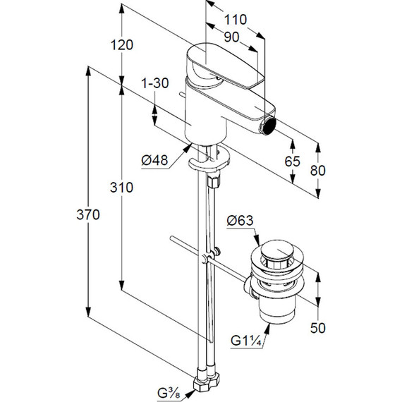 Смеситель для биде Kludi Pure&Solid 342160575 - фото 2