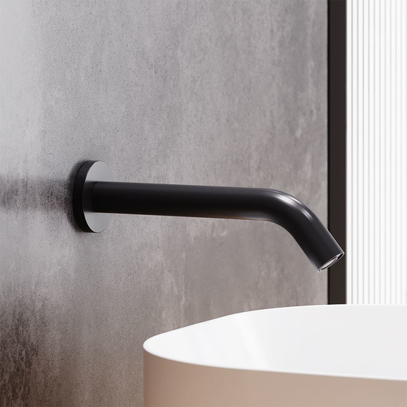 Смеситель для раковины настенный сенсорный Damixa Scandinavian Pure 360270300, черный, Цвет производителя: чёрный - фото 2