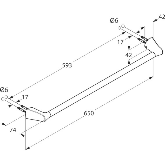 Держатель для полотенца Kludi Ambienta 5398005 - фото 3