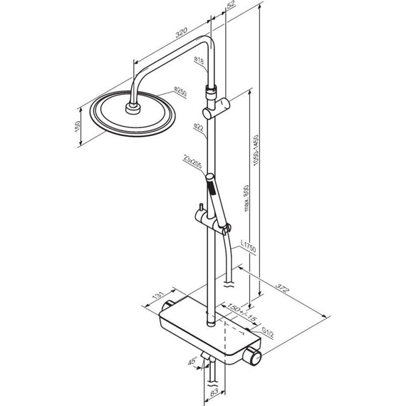 Душевая стойка с термостатом Damixa Scandinavian Pure 936760000 - фото 7