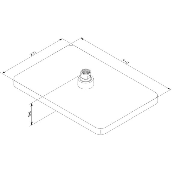 Верхний душ Damixa Merkur 310x200 мм 940050300, черный - фото 4